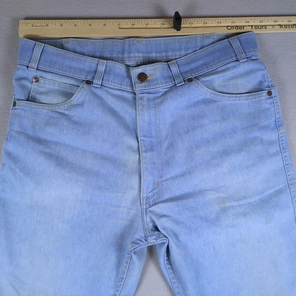 Vintage Levis Orange Tab Jeans Mens 38x29 Light Blue 80s Skosh More Room